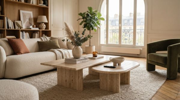 Top 5 tables basses en travertin pour votre intérieur parfait